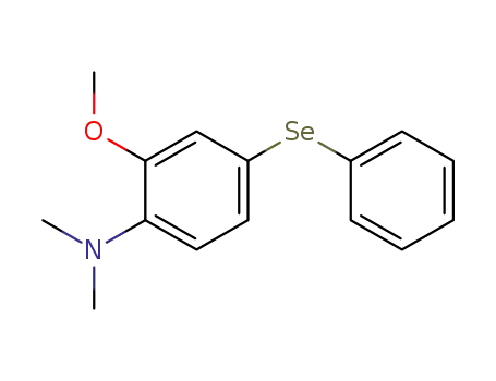 Molecular Structure of 80447-95-6 (2-methoxy-N,N-dimethyl-4-(phenylselanyl)aniline)
