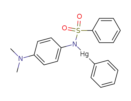 C<sub>6</sub>H<sub>5</sub>HgN(SO<sub>2</sub>C<sub>6</sub>H<sub>5</sub>)C<sub>6</sub>H<sub>4</sub>N(CH<sub>3</sub>)2