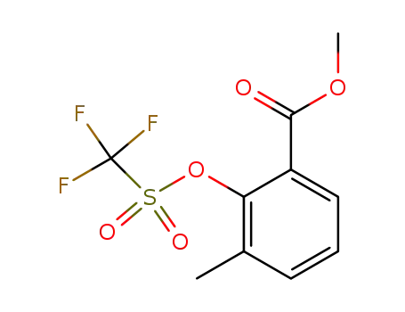 Molecular Structure of 145797-53-1 (3-methyl-2-(trifluoromethylsulfonyloxy)benzoic acid methyl ester)