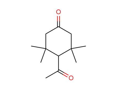 Molecular Structure of 16556-46-0 (4-acetyl-3,3,5,5-tetramethylcyclohexan-1-one)