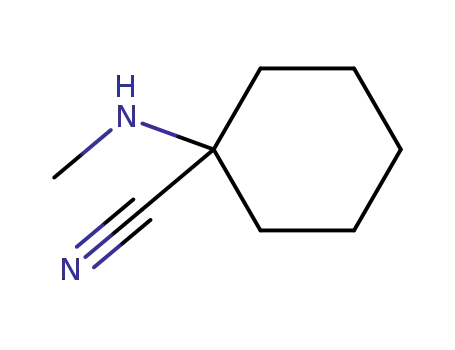 Molecular Structure of 6289-40-3 (1-(methylamino)-cyclohexanecarbonitril)