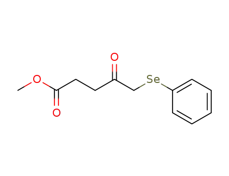 Molecular Structure of 109574-18-7 (Pentanoic acid, 4-oxo-5-(phenylseleno)-, methyl ester)