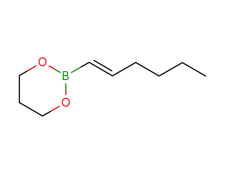 Molecular Structure of 91083-28-2 (1,3,2-Dioxaborinane, 2-(1E)-1-hexenyl-)
