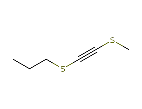 Molecular Structure of 62679-67-8 (Propane, 1-[[(methylthio)ethynyl]thio]-)