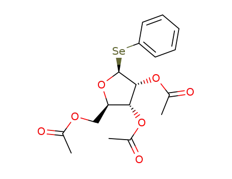 Molecular Structure of 74458-63-2 (phenyl 2,3,5-tri-O-acetyl-1-seleno-β-D-ribofuranoside)