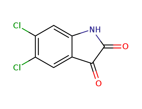 Molecular Structure of 1677-48-1 (5,6-dichloro-1H-indole-2,3-dione)