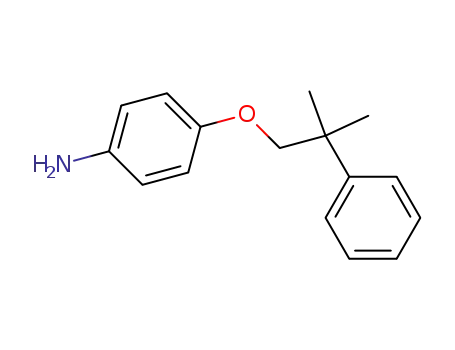Molecular Structure of 62517-30-0 (Benzenamine, 4-(2-methyl-2-phenylpropoxy)-)