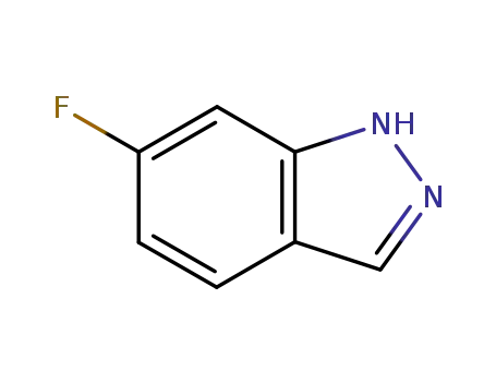 Molecular Structure of 348-25-4 (6-FLUORO (1H)INDAZOLE)