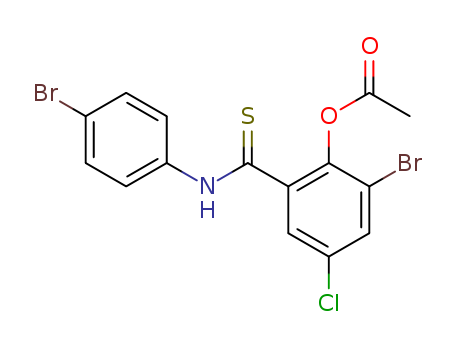 Benzenecarbothioamide,2-(acetyloxy)-3-bromo-N-(4-bromophenyl)-5-chloro-