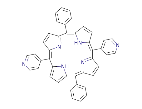 Molecular Structure of 71410-72-5 (5,15-di(4-pyridyl)-10,20-diphenylporphyrin)