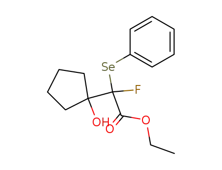 fluoro-(1-hydroxy-cyclopentyl)-phenylselanyl-acetic acid ethyl ester
