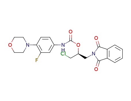 Molecular Structure of 1373348-82-3 ((S)-3-Chloro-1-(1,3-dioxoisoindolin-2-yl)propan-2-yl-3-fluoro-4-morpholinophenylcarbamate)