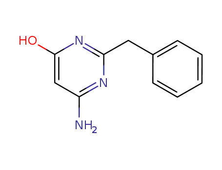 Molecular Structure of 18280-58-5 (6-amino-2-benzylpyrimidin-4-ol)