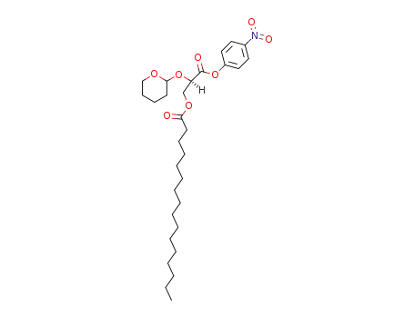 Hexadecanoic acid (R)-2-(4-nitro-phenoxycarbonyl)-2-(tetrahydro-pyran-2-yloxy)-ethyl ester