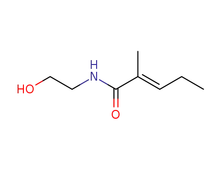 (E)-N-(2-hydroxyethyl)-2-methyl-2-pentenamide