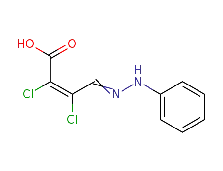 Molecular Structure of 60420-82-8 (2,3-dichloro-4-phenylhydrazono-<i>cis</i>-crotonic acid)