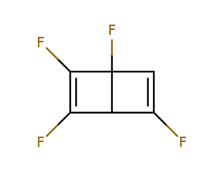 Molecular Structure of 75411-00-6 (Bicyclo[2.2.0]hexa-2,5-diene, 1,2,3,5-tetrafluoro-)