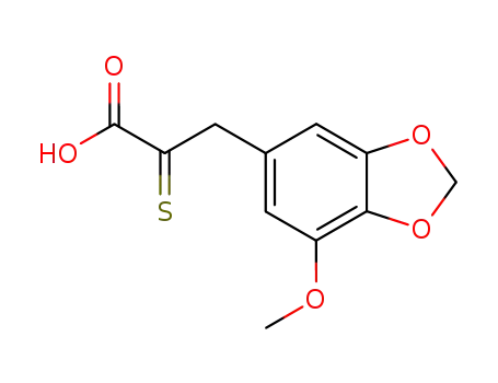 Molecular Structure of 874497-39-9 (3-(7-methoxy-benzo[1,3]dioxol-5-yl)-2-thioxo-propionic acid)