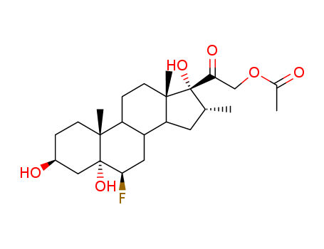 Pregnan-20-one,21-(acetyloxy)-6-fluoro-3,5,17-trihydroxy-16-methyl-, (3b,5a,6b,16a)- (9CI)