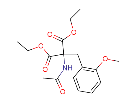 Molecular Structure of 114872-56-9 (Propanedioic acid, (acetylamino)[(2-methoxyphenyl)methyl]-, diethyl
ester)
