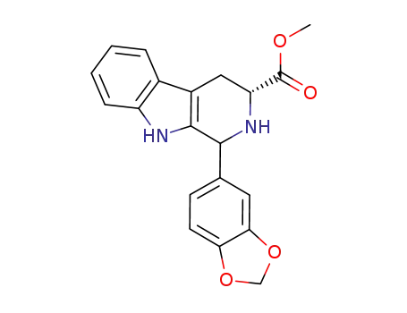 Molecular Structure of 1039484-71-3 ((3R)-1-(3,4-methylenedioxyphenyl)-2,3,4,9-tetrahidro-9H-pyrido[3,4-b]indole-3-carboxylic acid methyl ester)