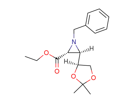 (2R,3R,4S)-1-benzyl-3-(2,2-dimethyl-1,3-dioxolan-4-yl)-aziridine-2-carboxylic acid ethyl ester