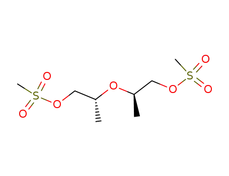 Molecular Structure of 171561-11-8 (Methanesulfonic acid (R)-2-((R)-2-methanesulfonyloxy-1-methyl-ethoxy)-propyl ester)