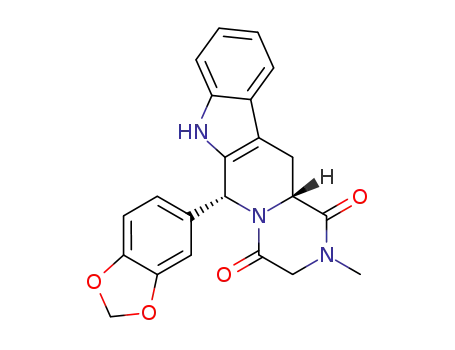 (6R,12aR)-2,3,6,7,12,12a-hexahydro-2-methyl-6-(3,4-methylenedioxyphenyl)-pyrazino[2',1':6,1]pyrido[3,4-b]indole-1,4-dione