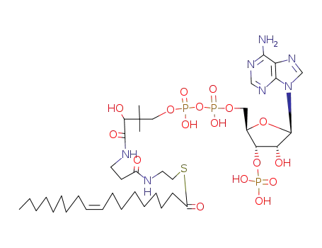 Molecular Structure of 1716-06-9 (CIS-9-OCTADECENOYL COENZYME A POTASSIUM SALT)