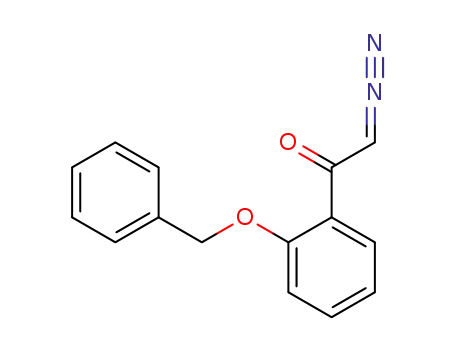 Molecular Structure of 139914-39-9 (Ethanone, 2-diazo-1-[2-(phenylmethoxy)phenyl]-)