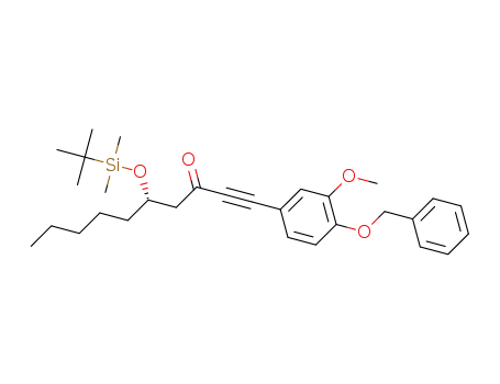(S)-1-(4-(benzyloxy)-3-methoxyphenyl)-5-(tert-butyldimethylsilyloxy)dec-1-yn-3-one