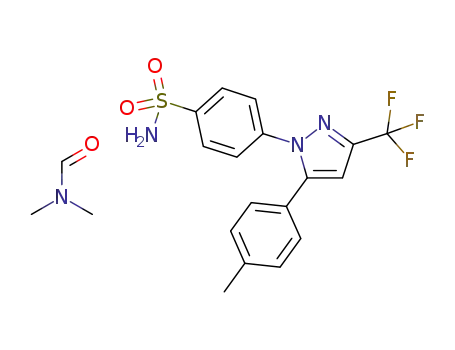 Molecular Structure of 284035-29-6 (4-[5-(4-methylphenyl)-3-(trifluoromethyl)pyrazol-1-yl]benzenesulfonamide dimethylformamide monosolvate)