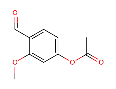 Molecular Structure of 67395-05-5 (Benzaldehyde, 4-(acetyloxy)-2-methoxy-)