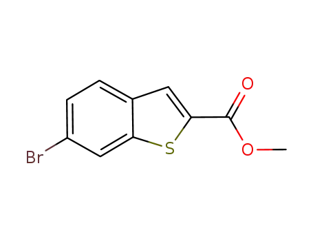 Molecular Structure of 360576-01-8 (6-BROMO-BENZO[B]THIOPHENE-2-CARBOXY LIC ACID METHYL ESTER)