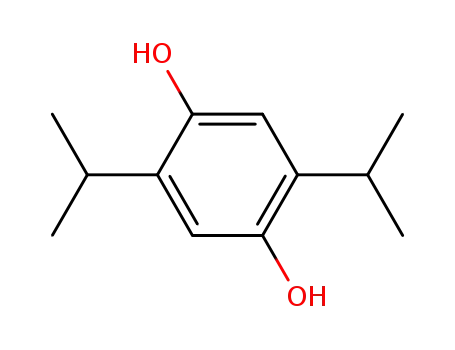 Molecular Structure of 2349-75-9 (2,5-di(propan-2-yl)benzene-1,4-diol)