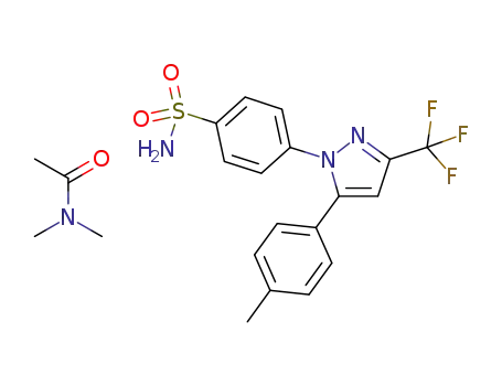 4-[5-(4-methylphenyl)-3-(trifluoromethyl)pyrazol-1-yl]benzenesulfonamide dimethylacetamide monosolvate