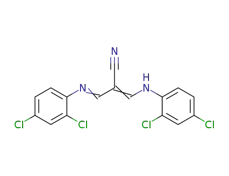 Molecular Structure of 1352630-26-2 (3-(2,4-dichlorophenylamino)-2-[(2,4-dichlorophenylimino)methyl]-acrylonitrile)