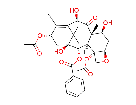 Molecular Structure of 110258-96-3 (13-acetyl-10-deacetyl baccatin III)