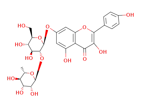 Molecular Structure of 17353-03-6 (7-[[2-O-(6-deoxy-alpha-L-mannopyranosyl)-beta-D-glucopyranosyl]oxy]-3,5-dihydroxy-2-(4-hydroxyphenyl)-4H-benzopyran-4-one)
