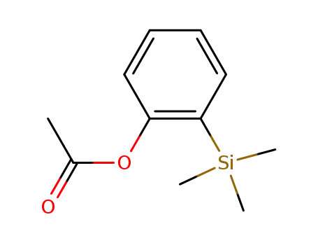 Molecular Structure of 85153-08-8 (o-(Trimethylsilyl)phenyl Acetate)