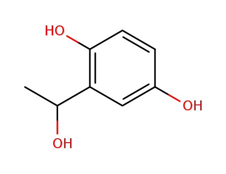 Molecular Structure of 31490-53-6 (2-(1-hydroxy-ethyl)-benzene-1,4-diol)