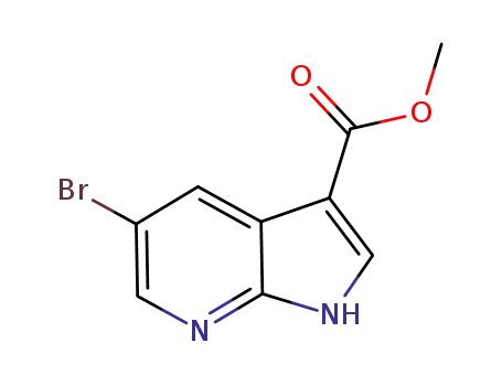 Molecular Structure of 872619-43-7 (Methyl 5-bromo-7-azaindole-3-carboxylate)