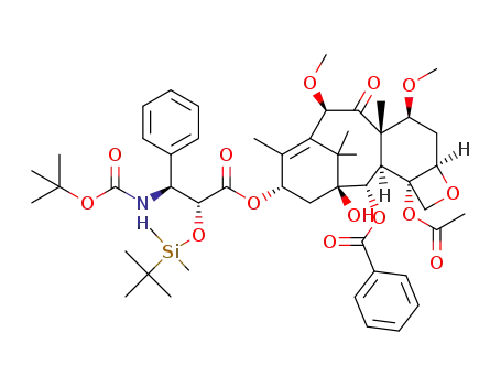 Molecular Structure of 1352816-81-9 (2′-O-(tert-butyldimethylsilyl) cabazitaxel)