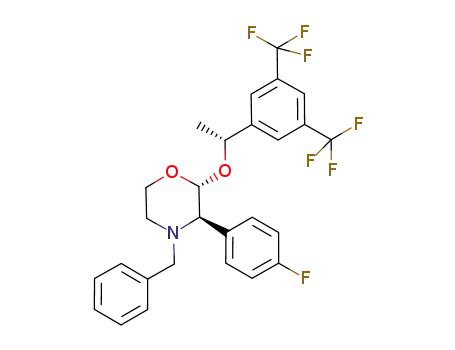 (+/-)-trans-4-benzyl-2-[2-(3,5-bis-trifluoromethylphenyl)ethoxy]-3-(4-fluorophenyl)morphine