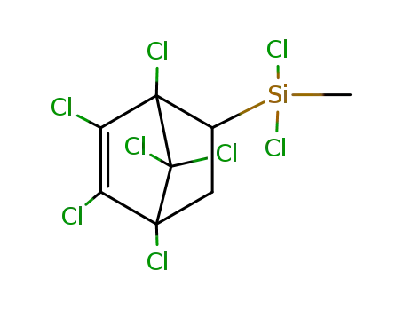 Molecular Structure of 18291-67-3 (1,2,3,4,7,7-HEXACHLORO-6-METHYLDICHLOROSILYL-2-NORBORNENE)