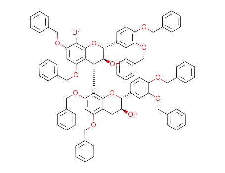 3’,4’,5,7-tetra-O-benzyl-8-bromocatechin-(4α8)-3’,4’,5,7-tetra-O-benzylcatechin