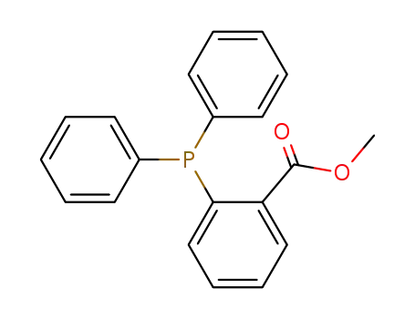 Molecular Structure of 79932-99-3 (Benzoic acid, 2-(diphenylphosphino)-, methyl ester)