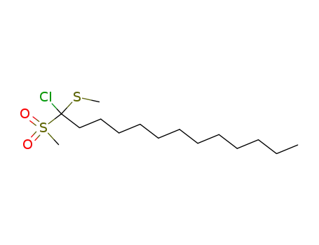 1-Chloro-1-methanesulfonyl-1-methylsulfanyl-tridecane