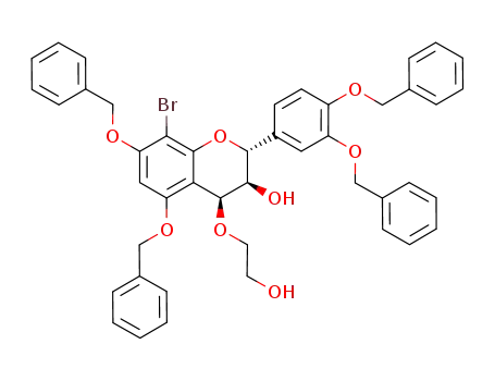 2H-1-Benzopyran-3-ol,
2-[3,4-bis(phenylmethoxy)phenyl]-8-bromo-3,4-dihydro-4-(2-hydroxyeth
oxy)-5,7-bis(phenylmethoxy)-, (2R,3S,4S)-