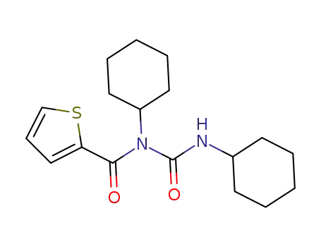 Molecular Structure of 1204708-00-8 (1,3-dicyclohexyl-1-(thiophene-2-carbonyl)urea)